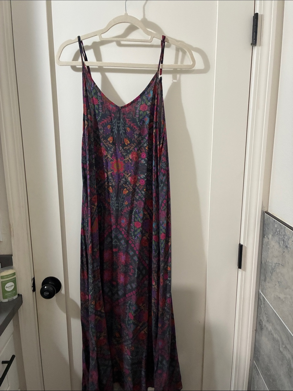 Natural Life Spaghetti Strap Floral Maxi Dress in Multicolor